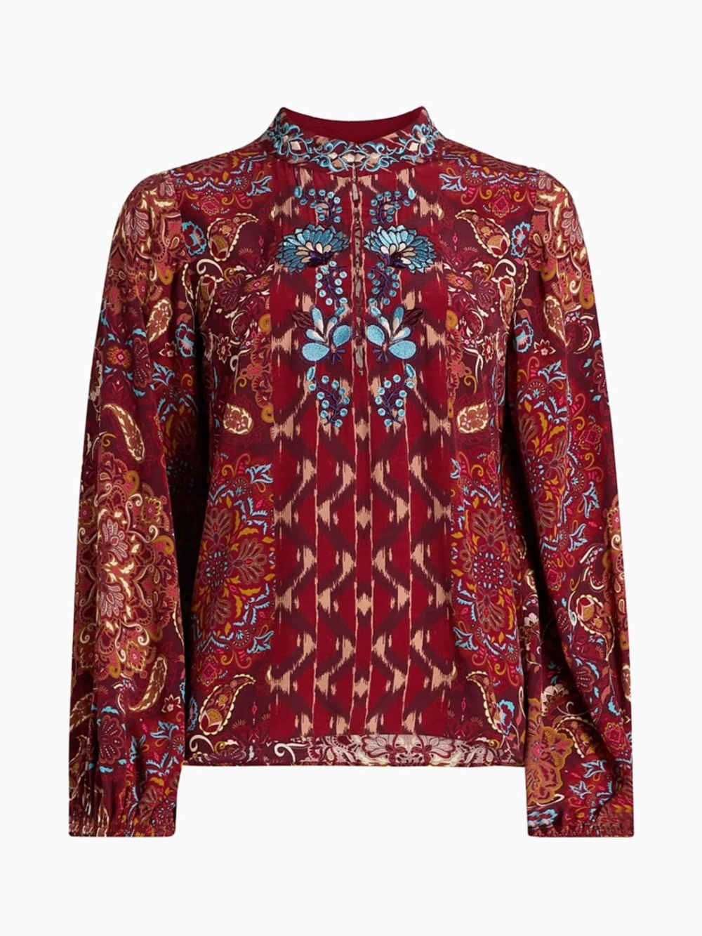 Figue Kit Paisley Long-Sleeve Blouse